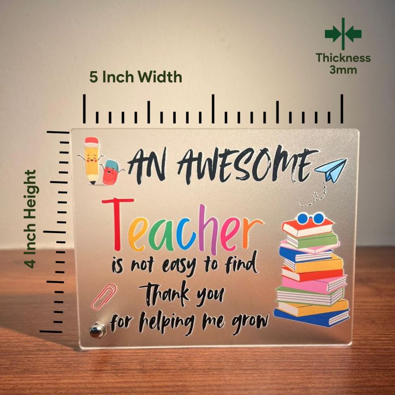 Information graphic from the Amazon listing for tinydabba Teacher Day Gifts