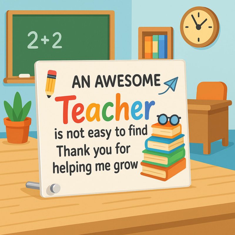 Information graphic from the Amazon listing for tinydabba Teacher Day Gifts