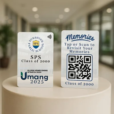 tinydabba Custom Alumni Meet Keepsake Card with NFC & QR Code, from the Amazon listing