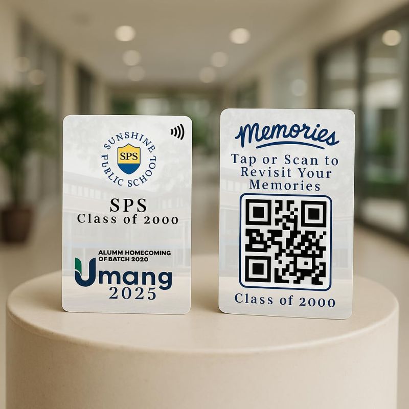 tinydabba Custom Alumni Meet Keepsake Card with NFC & QR Code