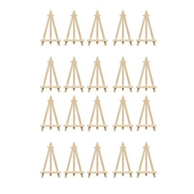 tinydabba 6-Inch Mini Wooden Easel Set (Pack of 20), from the Amazon listing