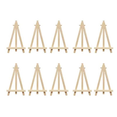 tinydabba 6-Inch Mini Wooden Easel Set (Pack of 10), from the Amazon listing