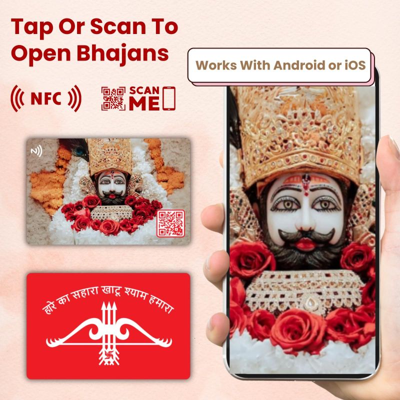 Information graphic from the Amazon listing for Khatu Shyam Baba Pocket Card