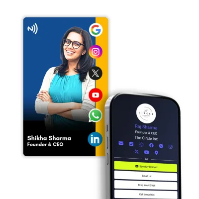 tinydabba Custom Photo Zap NFC Smart Digital Business Card for Founders, from the Amazon listing