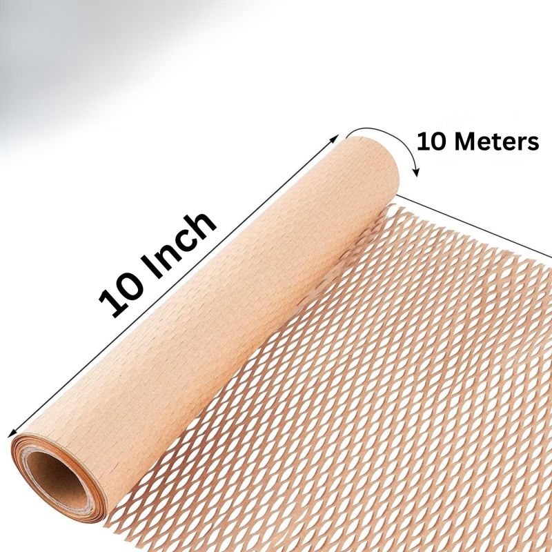 Information graphic from the Amazon listing for Tinydabba Honeycomb Packing Paper, Black, Paper Material, 15 Inches x 10 Metres Roll, Cushioning and Wrapping for Shipping Protection
