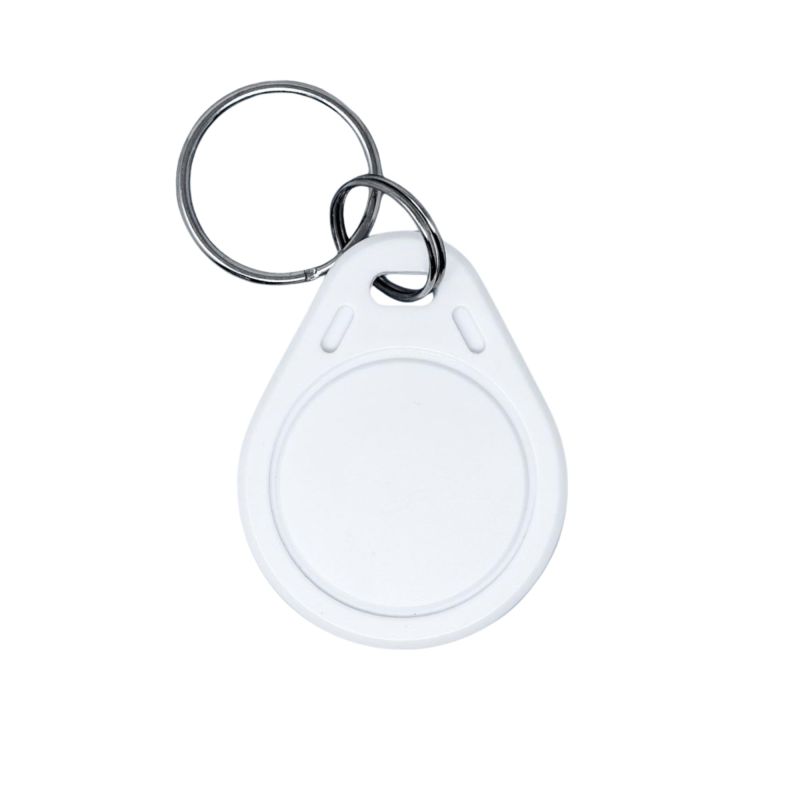 tinydabba NFC Key Fob, White Waterproof ABS Teardrop Tag, IP67 RFID Keychain with NTAG213 Chip for Smart Home Automation, Digital Business Cards, DIY Projects, Music Theme