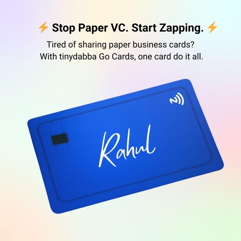 Information graphic from the Amazon listing for tinydabba NFC Smart Digital Business Card