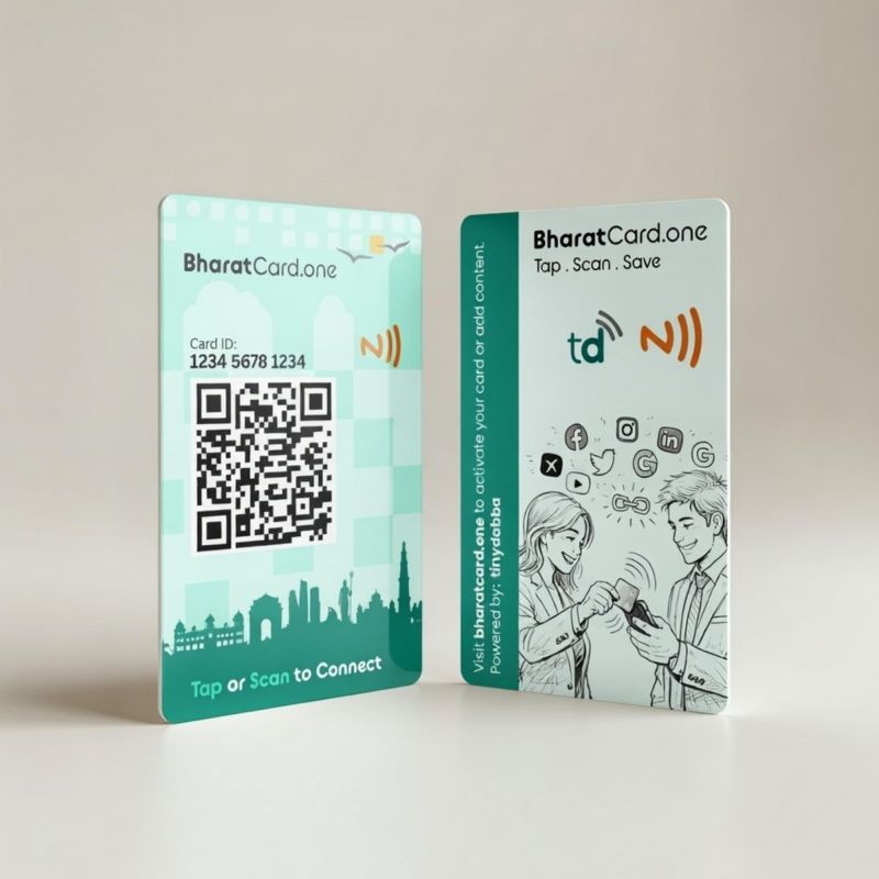 tinydabba BharatCard One NFC & QR Digital Business Card