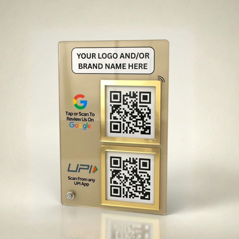 tinydabba Custom NFC Enabled QR Code Stand for Shop