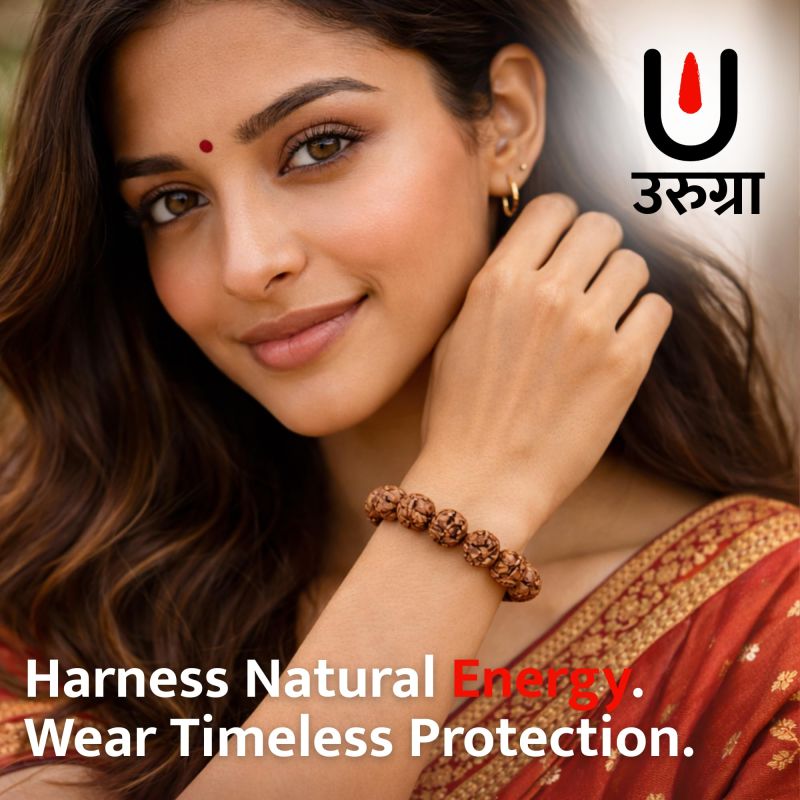 Information graphic from the Amazon listing for urugra 5 Mukhi Rudraksha Bracelet for Men & Women