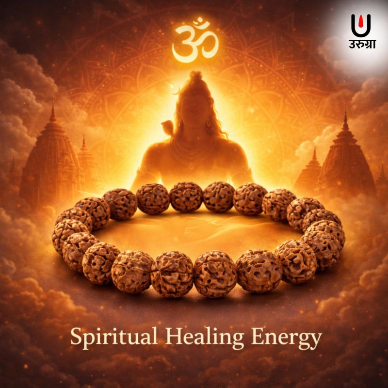 Information graphic from the Amazon listing for urugra 5 Mukhi Rudraksha Bracelet for Men & Women